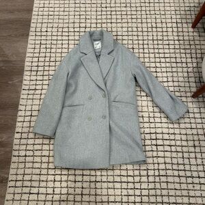 Abercrombie grey wool coat